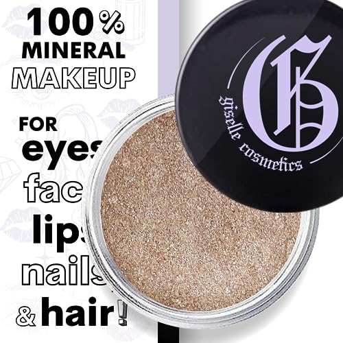 Coco Mineral Loose Eye Shadow: Organic, Non-Toxic Glitter Eyeshadow Powder, Gold Glitter Eyeshadow, Loose Glitter Eyeshadow, Light Pigment, All-Natural Eyeshadow Palette - Image 6