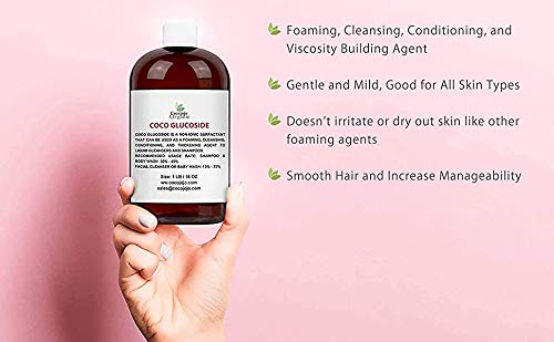 cocojojo - Coco Glucoside Surfactant 32 oz - Natural Foaming Cleanser - Plant Derived - Biodegradable - For Formulations and DIY Skin Care - For Shower Gels, Body Soap, Shampoos, Face Cleansers - Image 5