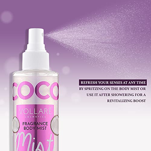 Coconut Body Spray - Body Shimmer Spray with Pearly Particles - Fragrance Glitter Mist for Women - Image 7
