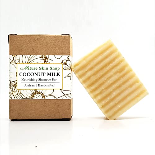 Coconut Milk Shampoo Solid Bar, Cold Process All Natural, No Paraben
