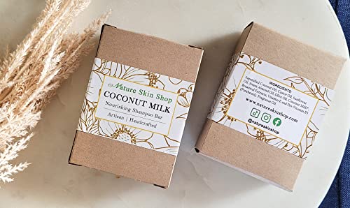 Coconut Milk Shampoo Solid Bar, Cold Process All Natural, No Paraben - Image 3