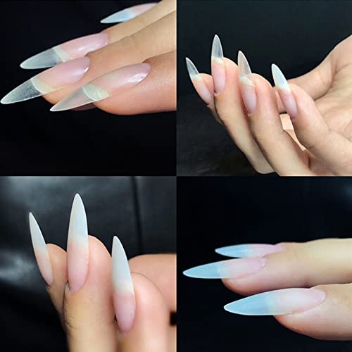 Coffin Nails Long Fake Nails Clear Acrylic Nails Coffin Shaped Ballerina Nails Tips 96pcs Full Cover False Nails Artificial Nails with Case for Nail Salons and DIY Nail Art, 10 Sizes C - Image 7
