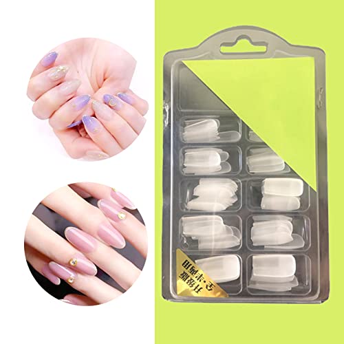 Coffin Nails Long Fake Nails Clear Acrylic Nails Coffin Shaped Ballerina Nails Tips 96pcs Full Cover False Nails Artificial Nails with Case for Nail Salons and DIY Nail Art, 10 Sizes C - Image 4