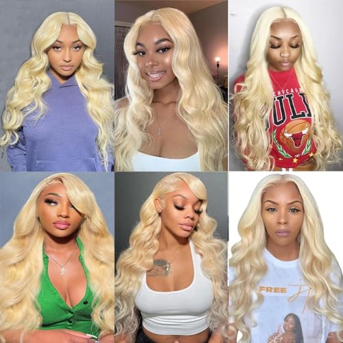 Color #613 Human Hair Bundles #613 Blonde Body Wave Bundles 20 22 24 inch Double Weft Brazilian Hair Weave Honey Blonde Bundles 8A Grade Unprocessed Virgin Hair Weave Extensions - Image 2