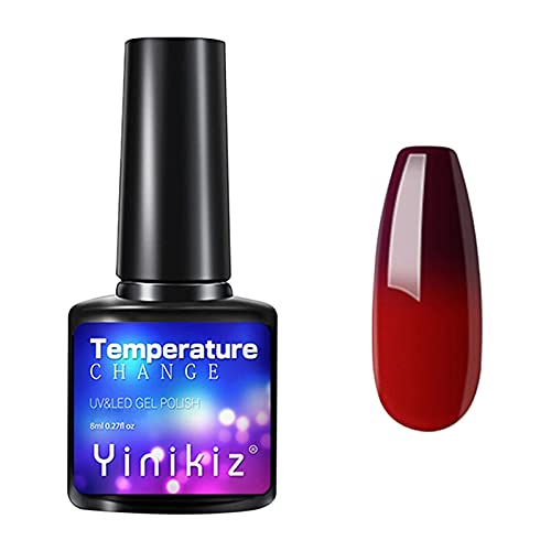 Color Changing Gel Nail Polish, Mood Temperature Change Soak Off Nail Polish Gel DIY Home Salon LED Nail Art Manicure Gifts for Women Girl