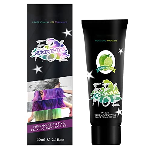 Color Changing Hair Dye Thermochromic Color Changing Wonders Dyes Hair Dyes Multicolor Hair Pigment 60ml Vegan Conditioner for Curly Hair (B, One Size)