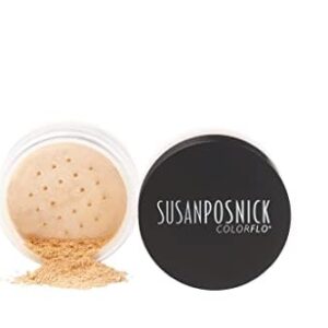 COLORFLO Vegan Mineral Powder Foundation SPF, Loose Makeup, M4 Light Beige, 0.35 oz