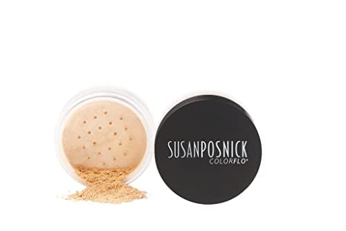 COLORFLO Vegan Mineral Powder Foundation SPF, Loose Makeup, M4 Light Beige, 0.35 oz