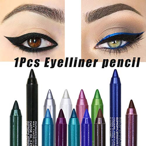 Colorful Pencil Eyeliner - Waterproof, Smudgeproof, Longwearing with Ultra-Fine Tip, Creamy, Ultra-Pigmented Black Multicolor Eyeshadow Eyeliner, Creates Bold & Defined Lines, Vegan & Cruelty-Free - Image 5