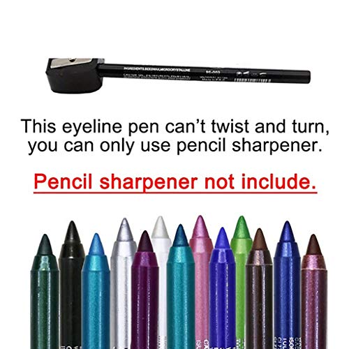 Colorful Pencil Eyeliner - Waterproof, Smudgeproof, Longwearing with Ultra-Fine Tip, Creamy, Ultra-Pigmented Black Multicolor Eyeshadow Eyeliner, Creates Bold & Defined Lines, Vegan & Cruelty-Free - Image 3