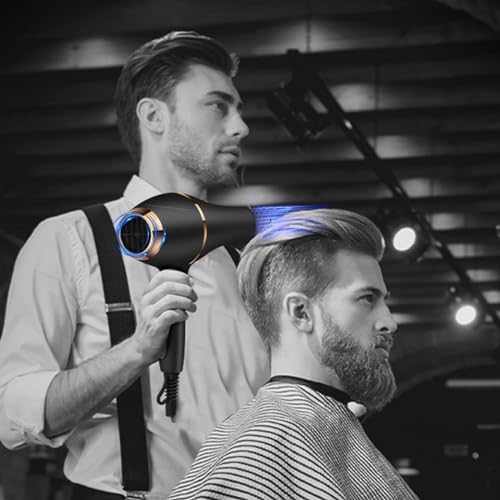 Compact High-Power Portable Hair Dryer with Diffuser and Overheat Protection Travel Size