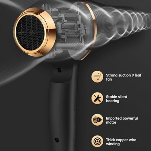 Compact High-Power Portable Hair Dryer with Diffuser and Overheat Protection Travel Size - Image 6