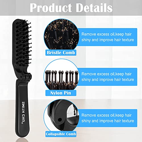Compact Travel Hair Brush for All Genders, Lightweight & Portable for Easy Styling - Image 3