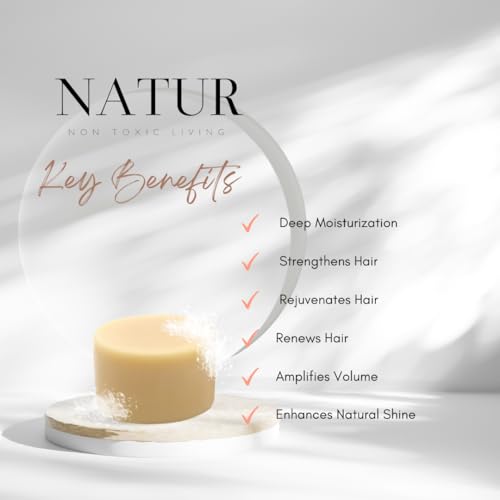 Conditioner Bar - Salon Quality | Natural Ingredients, Non-Toxic, Vegan, Paraben-Free, Zero Waste | Essential Oils, Promotes Hair Repair & Care | Argan & Lemongrass 3 oz - Image 2
