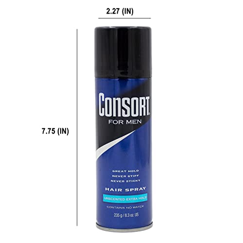 Consort-Hair-Spray, Extra Hold Hair Spray For Men, Unscented Hairspray for Men, 8.3 Oz (Pack of 2) - Bundle with detangler Brush, Duvilo - Image 8