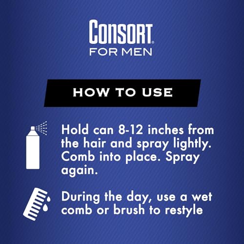 Consort-Hair-Spray, Extra Hold Hair Spray For Men, Unscented Hairspray for Men, 8.3 Oz (Pack of 2) - Bundle with detangler Brush, Duvilo - Image 6