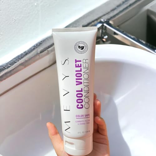 Cool Violet Conditioner Color Safe 8 Oz, Hair Conditioner for Blonde, Platinum, Bleach, Silver, Ash, Brassy Hair, Color Safe Conditioner Sulfate Free for Dry Damage Hair, Purple Conditioner - Image 2