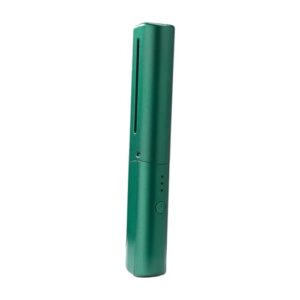Cordless Hair Straightener Brush Hot Comb Fast Heating Straightening Brush Heated Hair Straightener Comb for Home Travel Men, Green
