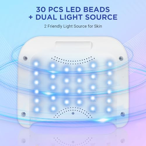 Cordless Nail Lamp, 120W Rechargeable UV Nail Lamp for Gel Nails, LED Nail Lamp with 4 Timer Modes, Gel Nail Light Decorate with Sparkling Nail Rhinestones Diamond - Image 3