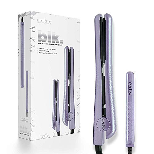 Cortex International Lavender Duo Flat Irons 100% Ceramic Plates 1.25 and 0.5 Inch Set