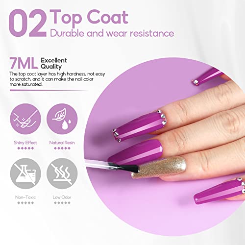 COSCELIA 15ml No Wipe Gel Top Coat Polish for Women and Girls, High Gloss Finish - Image 5