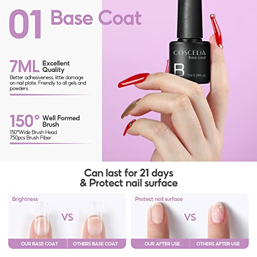COSCELIA 15ml No Wipe Gel Top Coat Polish for Women and Girls, High Gloss Finish - Image 4