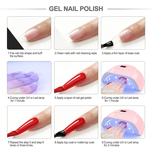 COSCELIA 15ml No Wipe Gel Top Coat Polish for Women and Girls, High Gloss Finish - Image 3