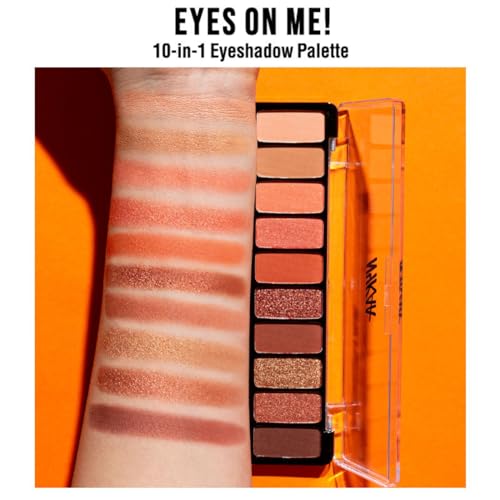 Cosmetics Eyes On Me 10-in-1 Eyeshadow Palette, Beachside Peach, 1 pc - Intense Pigment Eye Makeup - Long-Wearing Eye Shadow, Easy to Blend - Image 5