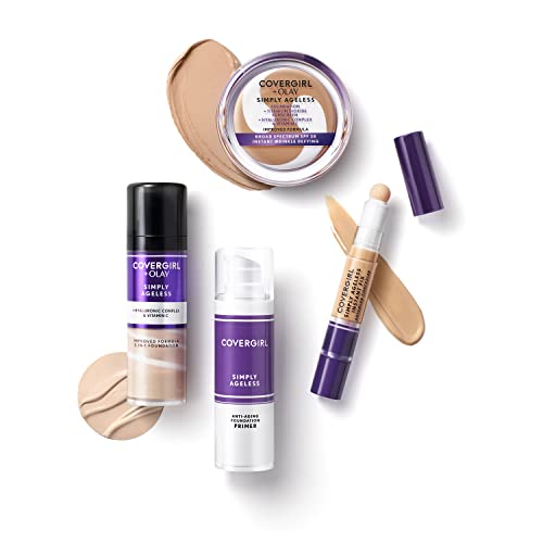 COVERGIRL Olay Simply Ageless Foundation Creamy Natural 0.44 Oz Pressed Powder Buff Beige 0.39 Oz - Image 4