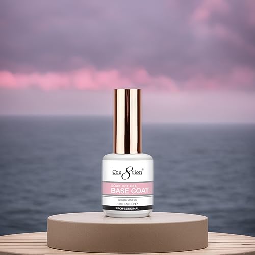 Cre8tion Soak Off Gel Base Coat - Base Coat Nail Polish | Chip Resistant & Fast Drying - 15ml (0.5 fl oz) - Image 7