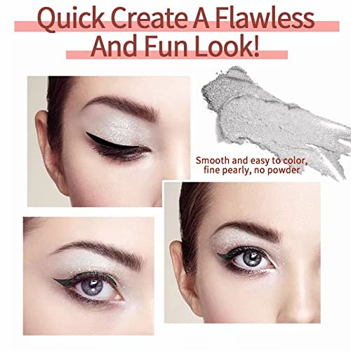 Cream Eyeshadow Stick Eye Shadow Pen Shimmer Eyeshadow Makeup Eye Highlighter Multi-Dimensional Eye Looks Long Lasting High Pigmented Waterproof Quick-drying One-Swipe Coverage Day Prime Deals - Image 4