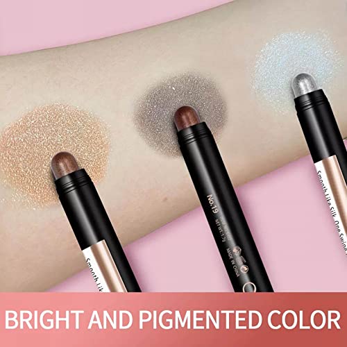 Cream Eyeshadow Stick Eye Shadow Pen Shimmer Eyeshadow Makeup Eye Highlighter Multi-Dimensional Eye Looks Long Lasting High Pigmented Waterproof Quick-drying One-Swipe Coverage Day Prime Deals - Image 7