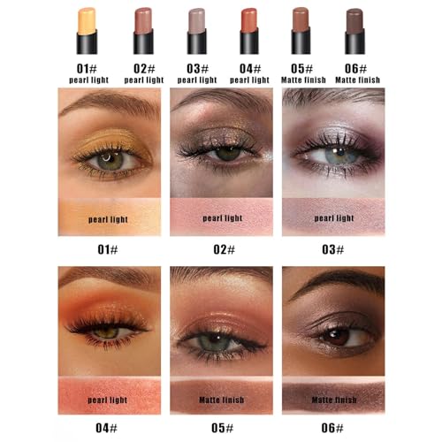 Shimmer Cream Eyeshadow Stick Pen Waterproof Long Lasting Makeup 0.1 oz - Image 4