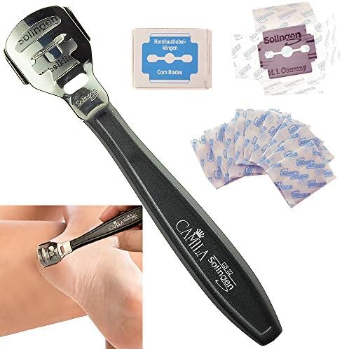 CS23 Spare Blades (10 Pack) for Corn Plane/Foot Callus Remover. Hard Skin Heel Shaver Rasp Pedicure Cutter Kit for Feet. Made in Solingen Germany