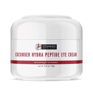 Cucumber Hydra Peptide Eye Cream - Minimize Fine Lines, Promote Smooth Skin & Protect Delicate Under-Eye Skin - 0.50 oz - Cosmesis