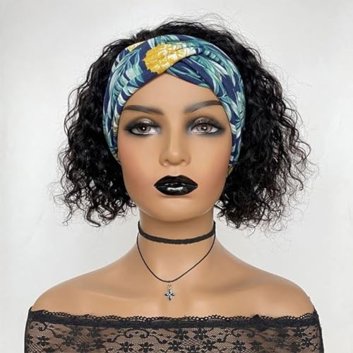 12 Inch Water Wave Glueless Curly Human Hair Bob Wig for Black Women - Image 4