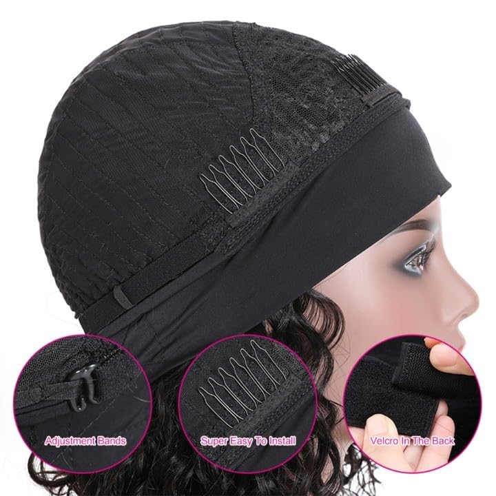 12 Inch Water Wave Glueless Curly Human Hair Bob Wig for Black Women - Image 5
