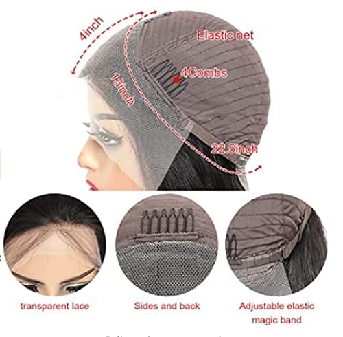 Curly Wig 13x4 Transparent Lace Front Wigs Human Hair Pre Plucked HD Lace Wig 180% Density Curly Lace Front Wigs for Black Women Human Hair Wet And Wavy 100% Virgin Hair Natural 24 Inch - Image 4