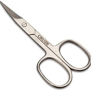 Curved Stainless Steel Nail Scissors for Grooming with Comfortable Grip and Precision Cutting