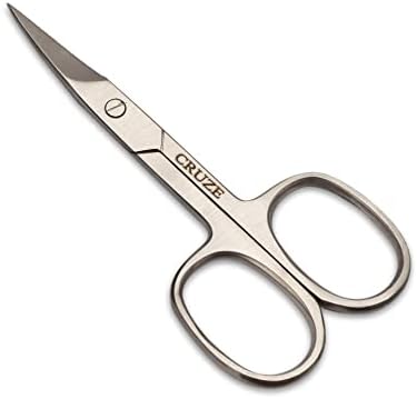 Curved Stainless Steel Nail Scissors for Grooming with Comfortable Grip and Precision Cutting