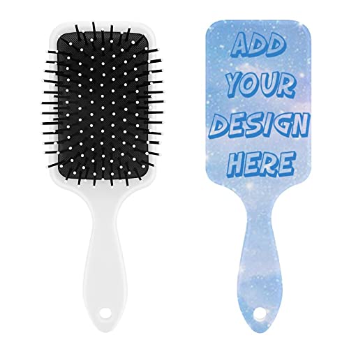 Custom Air Cushion Comb,Add Your Own Photo/Text/Logo Design Personalized Massage Hair Brush- Anti Static & Frizz for All Hair Types