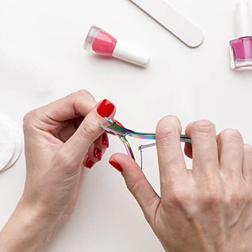 Cuticle Trimmer with Cuticle Pusher, SoHai Cuticle Remover Cutter Nipper and Triangle Cuticle Nail Pusher Peeler Scraper, Durable Dead Skin Clipper Manicure Pedicure Tools (Colorful) - Image 6
