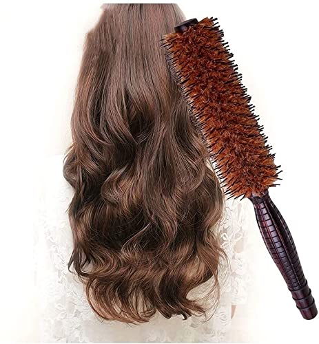 9-Inch Cylindrical Boar Bristle Styling Brush for Curly Hair - Image 3