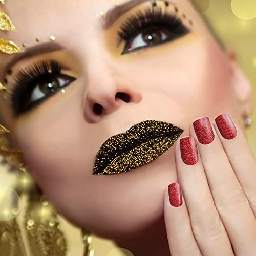 DANNEASY 16 Sheets Nail Wraps for Women Stick on Nail Polish Strips Self Adhesive Nail Stickers Gel Nail Strips Nail Accessories with 1pc Nail File, Cuticle Stick (Glitter) - Image 6