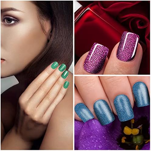 DANNEASY 16 Sheets Nail Wraps for Women Stick on Nail Polish Strips Self Adhesive Nail Stickers Gel Nail Strips Nail Accessories with 1pc Nail File, Cuticle Stick (Glitter) - Image 5