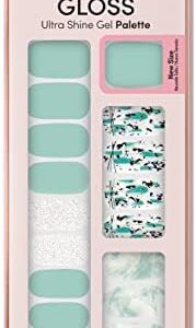 Dashing Diva Gloss Nail Strips - Desert Quartz | UV Free, Chip Resistant, Long Lasting Gel Nail Stickers | Contains 32 Nail Wraps, 1 Prep Pad, 1 Nail File