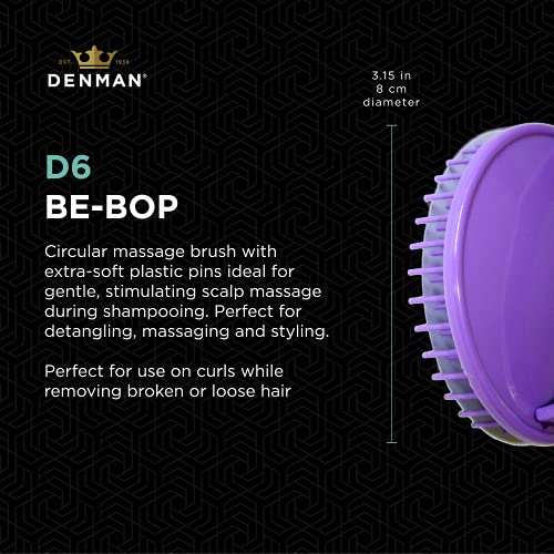 Denman Purple Scalp Massager and Detangling Brush for All Hair Types, D6 - Image 2