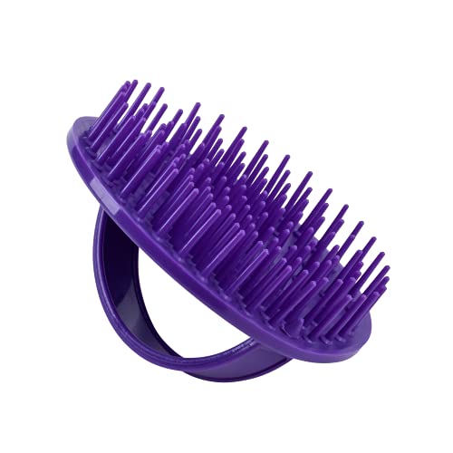 Denman Purple Scalp Massager and Detangling Brush for All Hair Types, D6