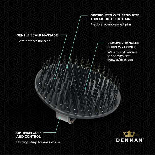 Denman Purple Scalp Massager and Detangling Brush for All Hair Types, D6 - Image 5