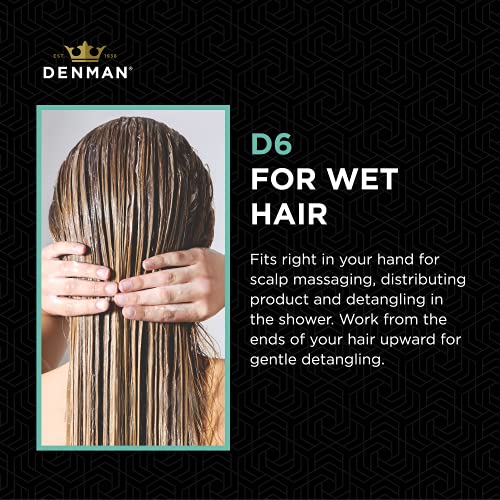 Denman Purple Scalp Massager and Detangling Brush for All Hair Types, D6 - Image 3